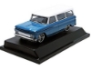 Изображение GREENLIGHT 1/43 CHEVROLET Suburban 1966 blue/white roof