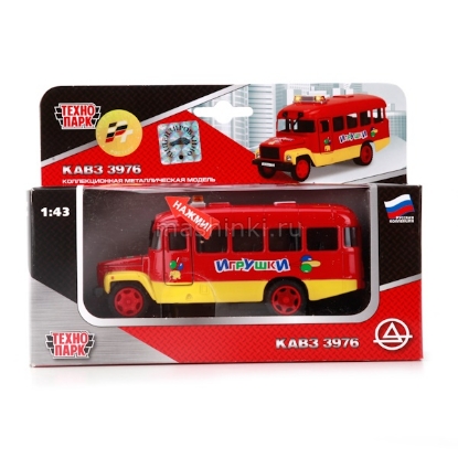 Изображение ТЕХНОПАРК 1/43 КАВЗ-3976 Игрушки (свет, звук) красный