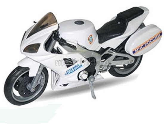 Изображение AUTOTIME 1/12 Мотоцикл EMERGENCY BIKE МЧС белый