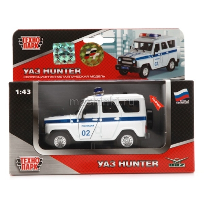 Изображение ТЕХНОПАРК 1/43 УАЗ Хантер Полиция (свет, звук)