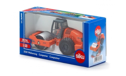 Изображение SIKU 1/50 Каток HAMM оранж. + фигурка машиниста