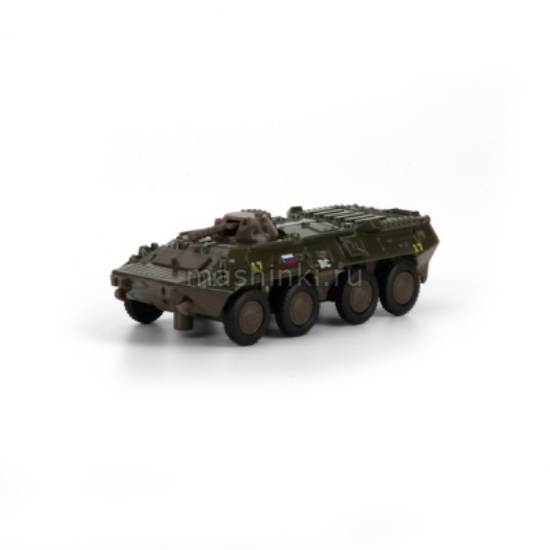 Изображение ТЕХНОПАРК БТР-80 металл. 12 см камуфляж хаки
