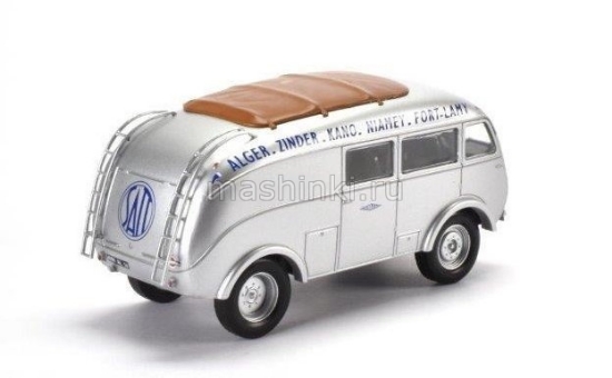 Изображение ALTAYA 1/43 Автобус RENAULT AGP85 Saharien ALGER-FORT LAMY маршрут 4700 км Франция 1938 silver