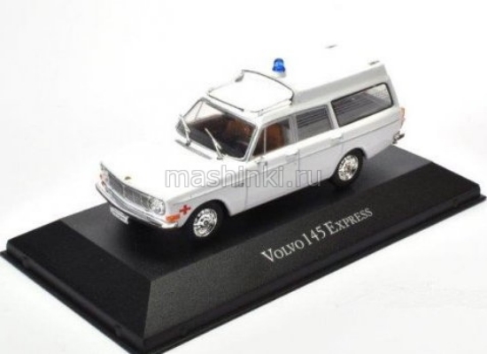 Изображение ATLAS 1/43 VOLVO 145 Express  Ambulance Скорая медпомощь 1971 white