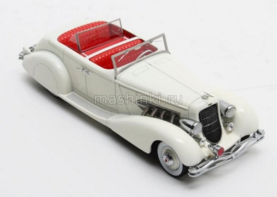 Изображение MATRIX 1/43 DUESENBERG SJ544-2570 Bohman & Schwartz Convertible 1936 white