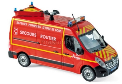 Изображение NOREV 1/43 RENAULT Master III Pompiers-Secours Routier (дорожная пожарно-спасательная служба) 2014