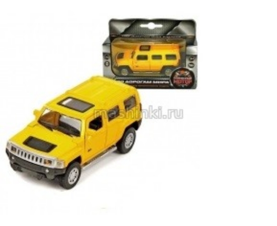 Изображение ПЛАМЕННЫЙ МОТОР 1/43 HUMMER H3 желтый