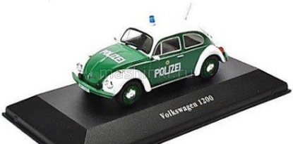 Изображение ATLAS 1/43 VW 1200 Polizei Полиция Германия 1977 зелено-белый