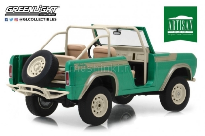 Изображение GREENLIGHT 1/18 FORD Bronco Twin Peaks 4x4 1976 (т/п Gas Monkey Garage)