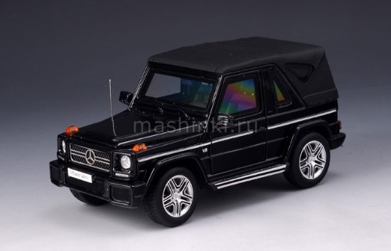 Изображение GLM 1/43 MERCEDES-BENZ G63 AMG 4x4 Cabriolet  (W463) (закрытый) 2012 black