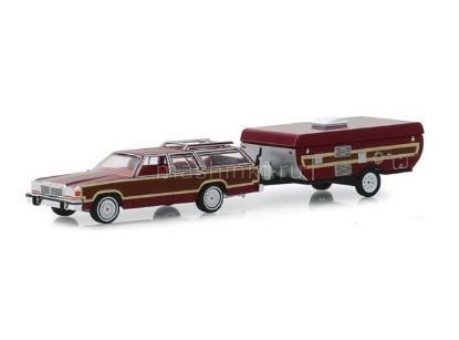 Изображение GREENLIGHT 1/64 FORD LTD Country Squire с кемпером Pop-Up 1981