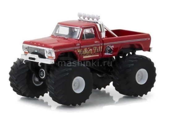 Изображение GREENLIGHT 1/64 FORD F-250 Walking Tall Bigfoot 1979 red