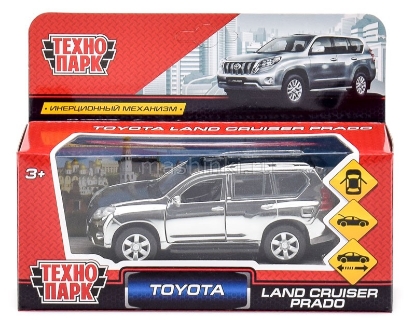 Изображение ТЕХНОПАРК TOYOTA Land Cruiser Prado 12 см хром серебристый