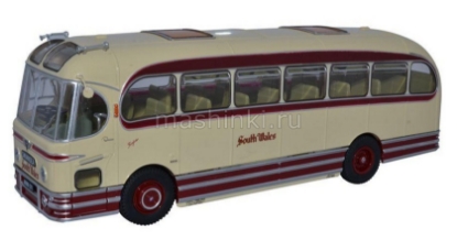 Изображение OXFORD 1/43 AEC Reliance WEYMANN Fanfare South Wales автобус 1954 beige/maroon