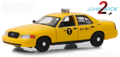 Изображение GREENLIGHT 1/43 FORD Crown Victoria NYC Taxi 2008 (к/ф Джон Уик-2)