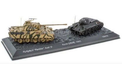 Изображение ATLAS 1/72 Танки набор Т-34-76 + PANZER V Panther Ausf.D (Sd.Kfz.171) Курская дуга СССР 1943