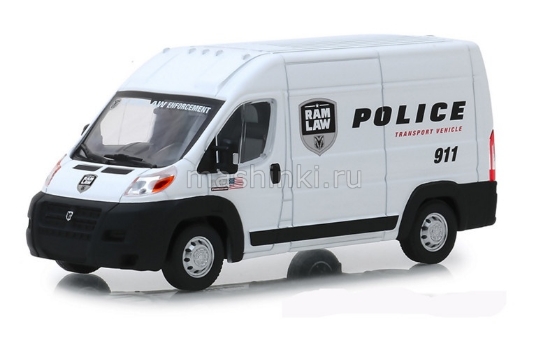 Изображение GREENLIGHT 1/43 RAM ProMaster 2500 Cargo High Roof Ram Law Enforcement Police Transport Vehicle 2018