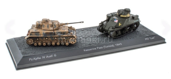 Изображение ATLAS 1/72 Танки набор Pz.Kpfw. IV Ausf. G + M3 Lee Тунис Северная Африка 1943