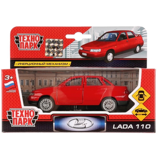 Изображение ТЕХНОПАРК LADA 110 (ВАЗ-2110) седан 12 см металл. красный