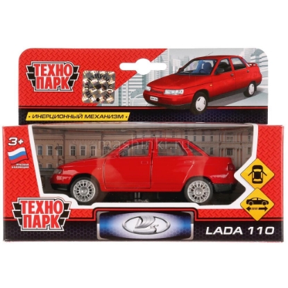 Изображение ТЕХНОПАРК LADA 110 (ВАЗ-2110) седан 12 см красный