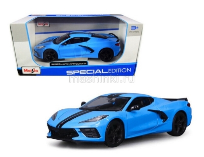 Изображение MAISTO 1/24 CHEVROLET Corvette C8 Stingray Z51 2020 light blue