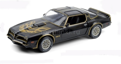 Изображение GREENLIGHT 1/18 PONTIAC Firebird Trans Am 1977 starlite black with golden eagle hood