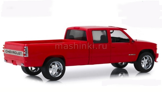 Изображение GREENLIGHT 1/18 CHEVROLET 3500 Crew Cab Silverado 1997 victory red