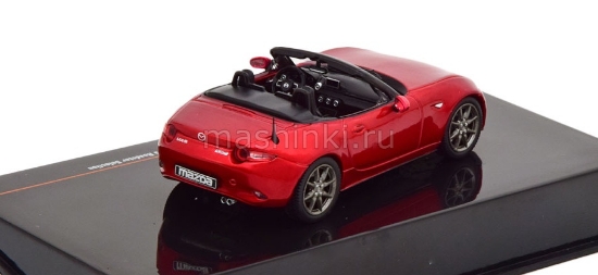 Изображение IXO 1/43 MAZDA MX-5 Roadster (ND) Автомобиль года 2016 metallic dark red