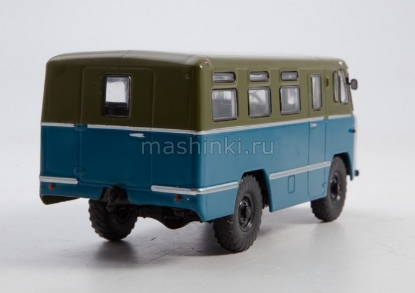 Изображение НАШИ АВТОБУСЫ-27 1/43 38АС автобус синий-хаки (31.07.2021)