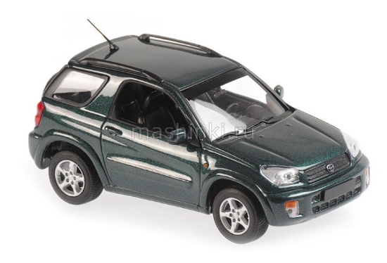 Изображение MAXICHAMPS 1/43 TOYOTA Rav4 2000 dark green mettallic