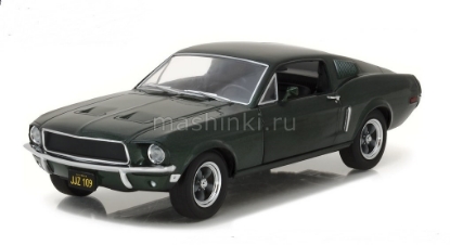 Изображение GREENLIGHT 1/24 FORD Mustang GT Fastback Bullitt 1968 highland green