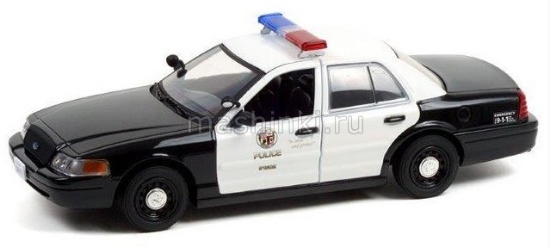 Изображение GREENLIGHT 1/24 FORD Crown Victoria Police Interceptor Los Angeles Police Department (LAPD) 2001 (к/ф Драйв)