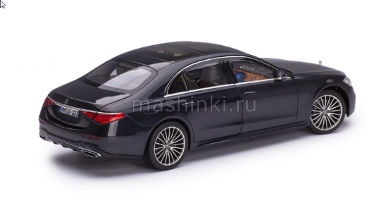 Изображение NOREV 1/18 MERCEDES-BENZ S-Class AMG-Line (W223) 2021 anthracite blue metallic