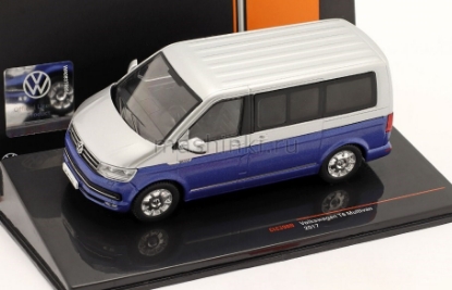 Изображение IXO 1/43 VW T6 Multivan 2017 silver/metallic blue