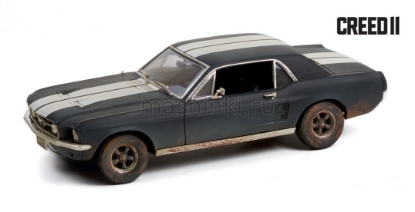 Изображение GREENLIGHT 1/18 FORD Mustang Coupe 1967 matte black (к/ф Крид II)