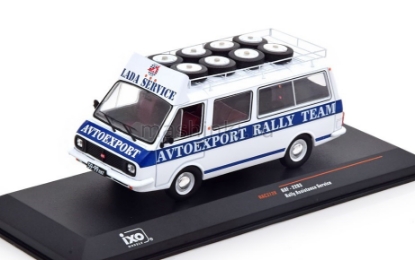 Изображение IXO 1/43 RAF-2203 техничка Avtoexport Lada Rally Team крыша: багажник, колеса 1982