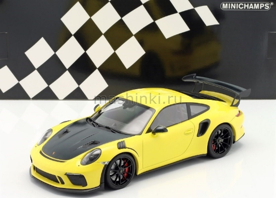 Изображение MINICHAMPS 1/18 PORSCHE 911 GT3RS (991.2)  2019 yellow