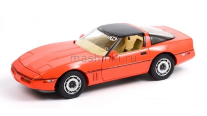 Изображение GREENLIGHT 1/18 CHEVROLET Corvette C4 Jim Gilmore & AJ Foyt 1984 hugger orange