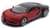 Изображение BBURAGO 1/18 BUGATTI Chiron black-red/черно-красный