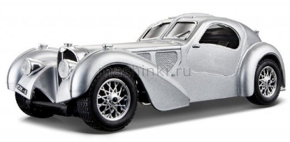 Изображение BBURAGO 1/24 BUGATTI Atlantic silver/серебристый