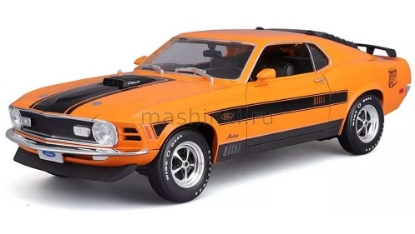 Изображение MAISTO 1/18 FORD Mustang Mach 1 1970 orange/оранжевый