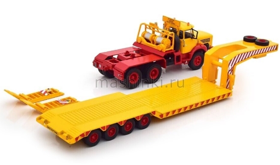 Изображение IXO 1/43 BERLIET TB 015 M3 6x4 прицеп-тяжеловоз 1960 yellow/red