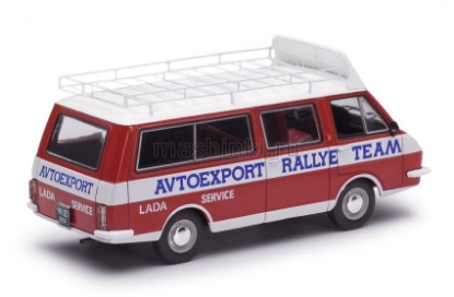 Изображение IXO 1/43 RAF-2203 техничка Avtoexport Lada Rally Team с багажником 1982 red