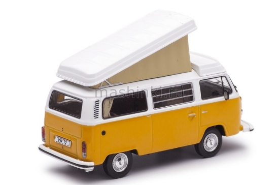 Изображение IXO 1/43 VW T2 Westfalia кемпер подъемная крыша 1978 dark yellow-white