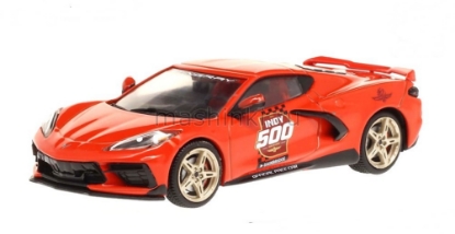 Изображение GREENLIGHT 1/43 CHEVROLET Corvette C8 Stingray Coupe 104th Running of the Indianapolis 500 Official Pace Car 2020