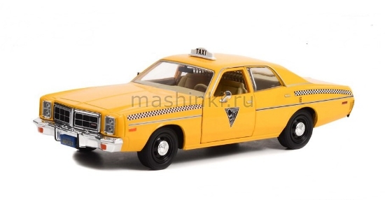 Изображение GREENLIGHT 1/24 DODGE Monaco Taxi City Cab (к/ф Рокки III) 1978