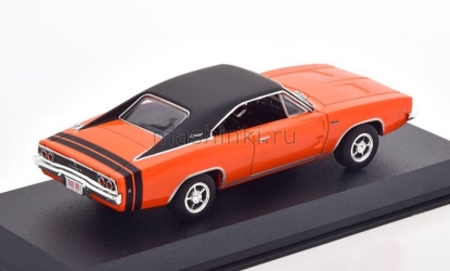 Изображение GREENLIGHT 1/43 DODGE Bengal Charger R/T Tom Kneer 1968 orange/black