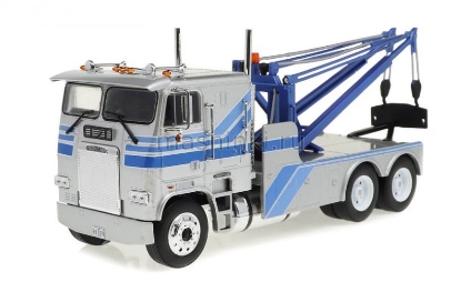 Изображение GREENLIGHT 1/43 FREIGHTLINER FLA 9664 1984 эвакуатор silver/blue stripes