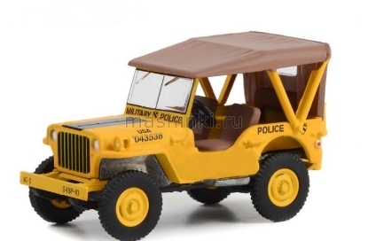 Изображение GREENLIGHT 1/64 JEEP Willys MB  545th Military Police Company Japan Training Camp 1949