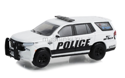 Изображение GREENLIGHT 1/64 CHEVROLET Tahoe Police Pursuit Vehicle General Motors Fleet Police 2021 white